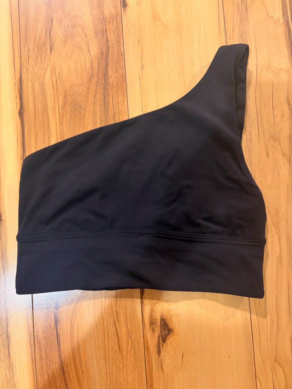 lululemon athletica Black One-Shoulder Crop Top